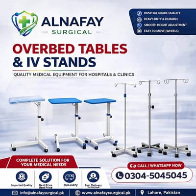 Overbed Table, IV Stands Manufecturer Hospital Bed Table IV Drip Stand