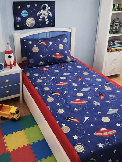 Bumper Sale of Printed Single Bed Sheet Set For Kids Bedrooms