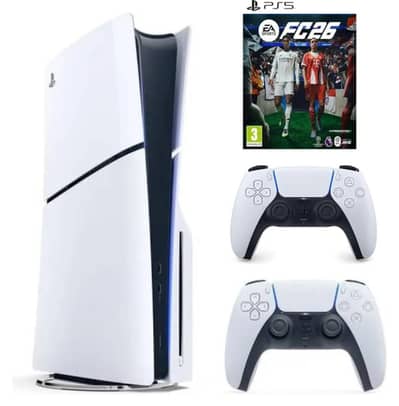 PS5 Slim Disk With Extra Controller And FC26 |  Official Box Sealed