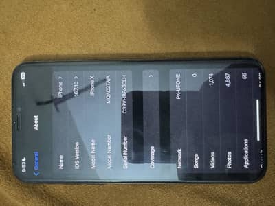 iphone X Pta approved 64gb