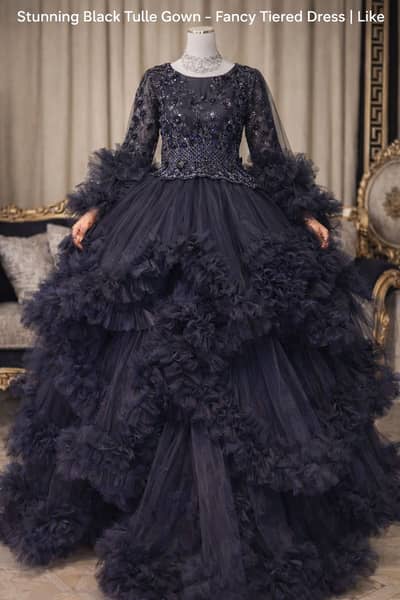 Heavy Flare Frill Gown – Wedding/Party Wear