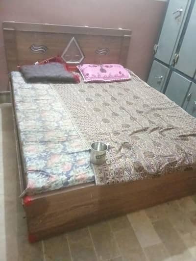 bed with mattress