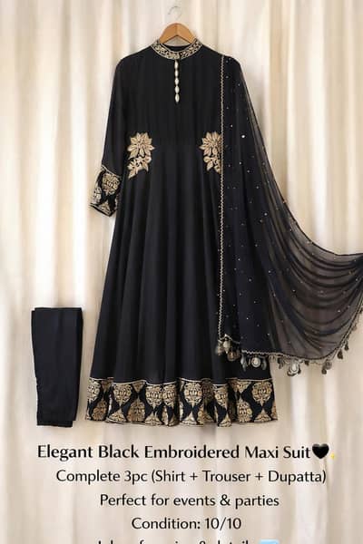 made in Dubai  black maxi urgent sale
