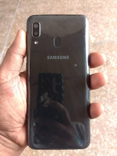 Samsung A20 pta approve  3/32 pannel change he no box no charger