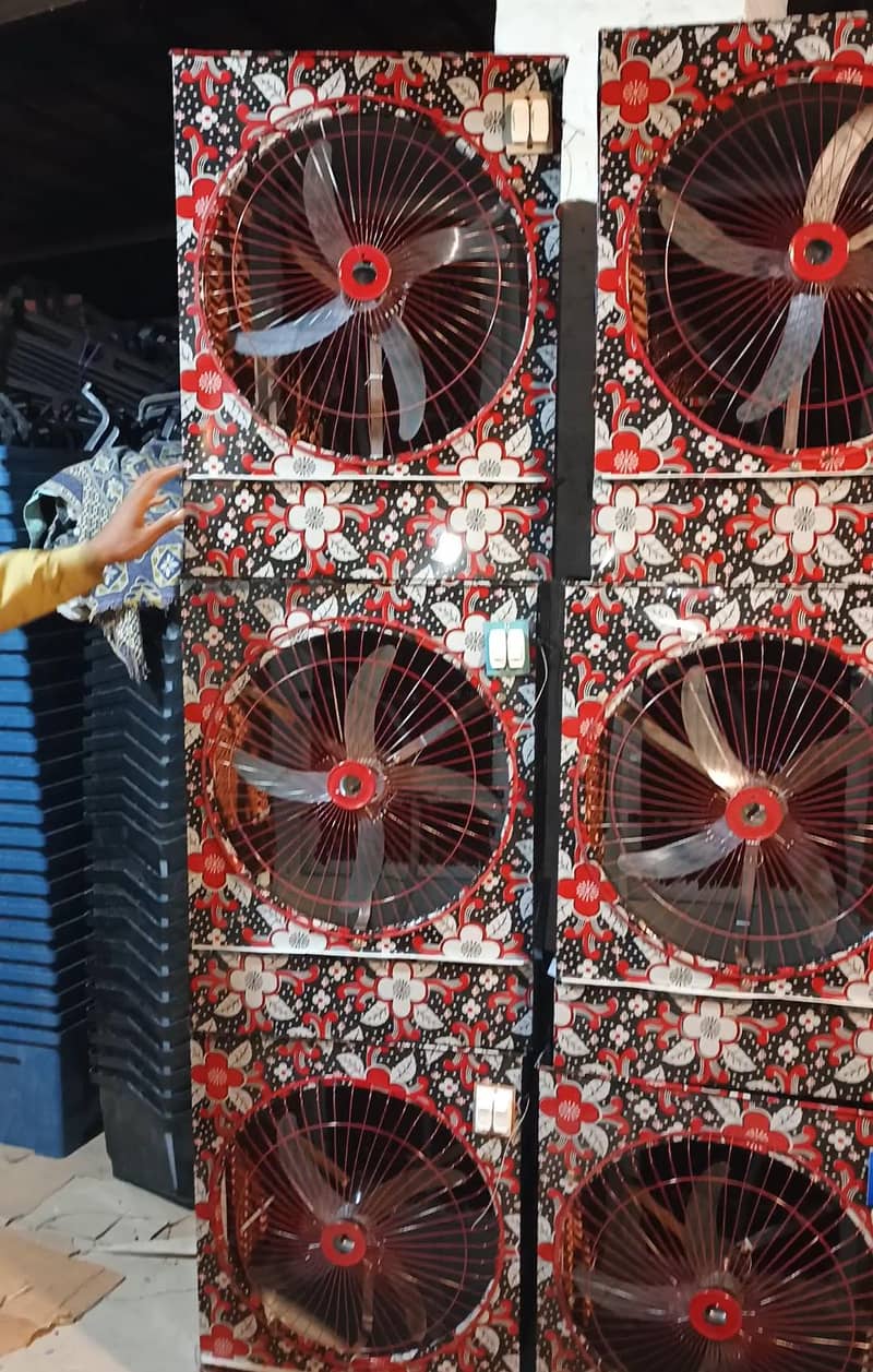 ہمارے پاس لو ہے اور سٹیل کے اچھے کوالٹی کے ایئر کولر دستیاب ہیں وہ بھی 1