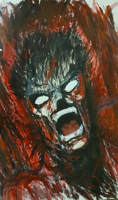 a painting that inspires rage and aggression.