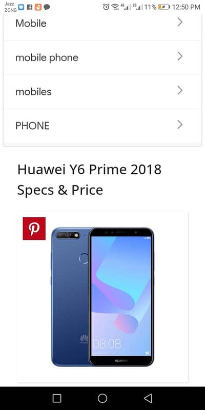 huwaie y6 prime 2018