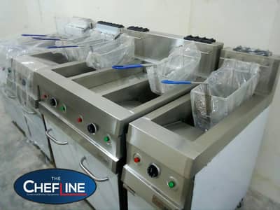 Deep Fryer,  Hot plate,  ss Hood,  ducting,  table,  pizzaoven