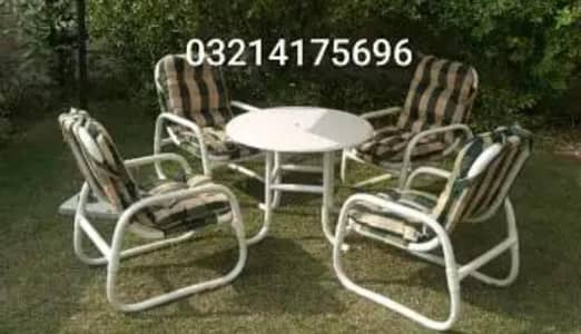 OUTDOOR GARDEN UPVC RATTAN FURNITURE UMBRELLA BENCH