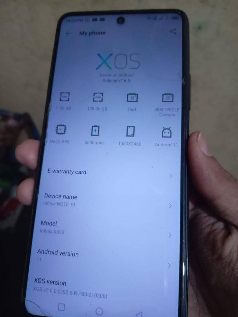 Infinix note 10 8