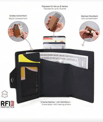 leather wallet with card holder