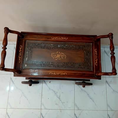 Wooden tea trolly, antique furniture