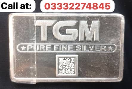 TGM PURE FINE SILVER BAR ,10 tolas