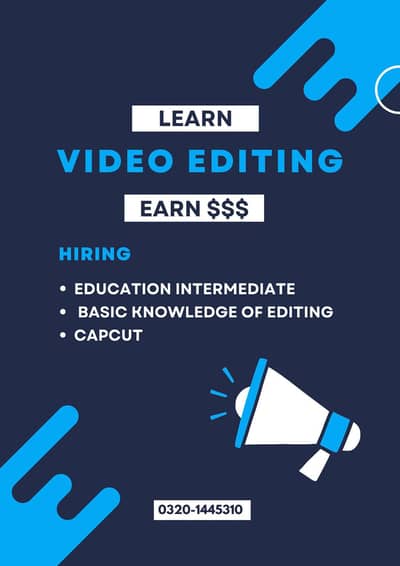 Urgent Hiring Video editor Intern