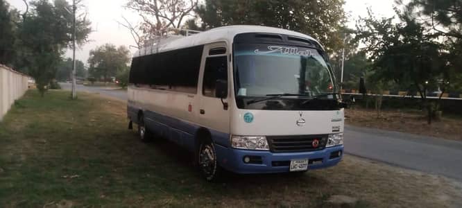 Toyota coaster saloon available for ture and travel