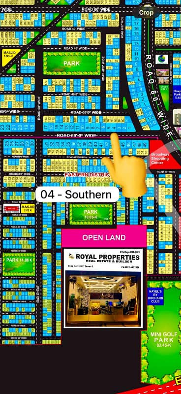 1 Kanal Super Hot Builder Location Developed Plot In Southern Block For Sale In Very Reasonable price