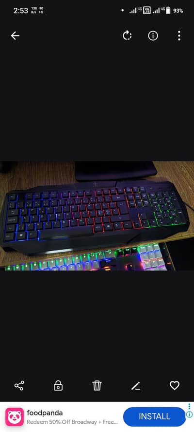 RGB GAMING KEYBOARD (A1 CONDITION)