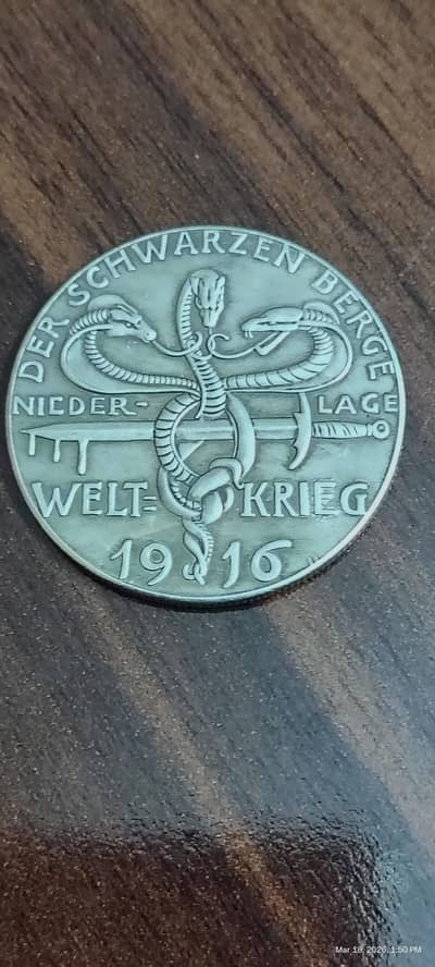 German Karl Goetz 1916 Antique Medal Coin, Old Coin, Rare Coin