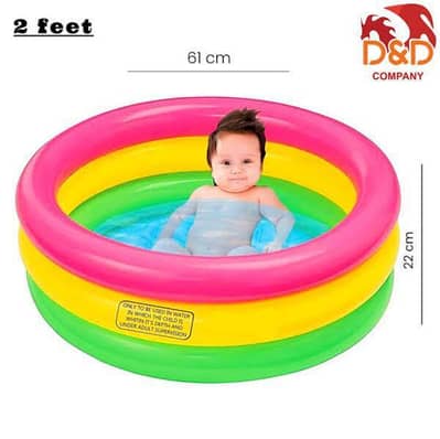 Rainbow Inflatable Kids Swimming Pool free delivery cash on delivery