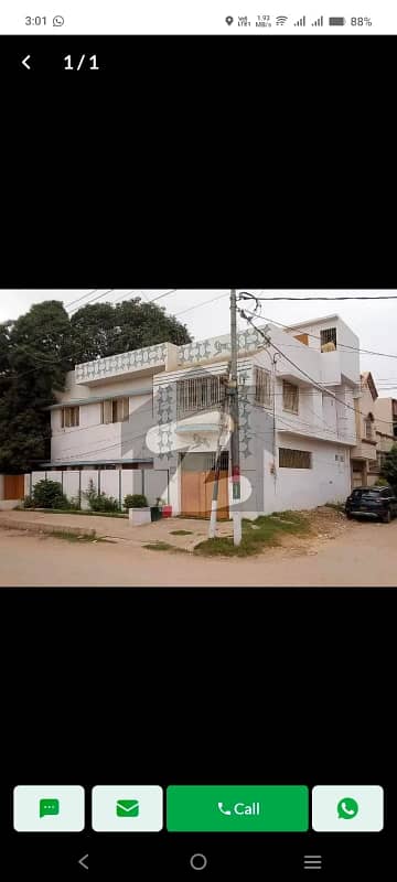 Beautiful House North Karachi Sector 11A, 240sq, Corner, Double Story, 100 Gas Extra Land Park Faiz For Sale.