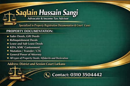 Advocate and Income Tax Advisor