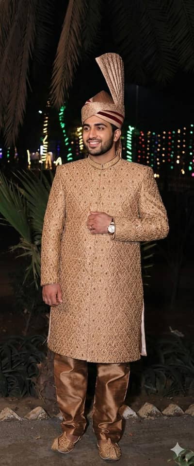 Dulha Sherwani Kula With Khusa,Groom Complete Dress