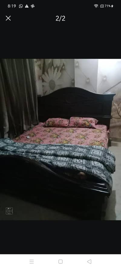 “Double Bed (Wooden) – No Damage – Urgent Sell”