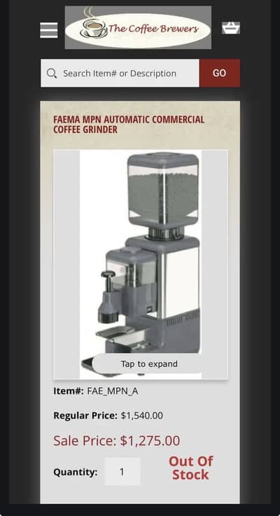 FAEMA coffee grinder
