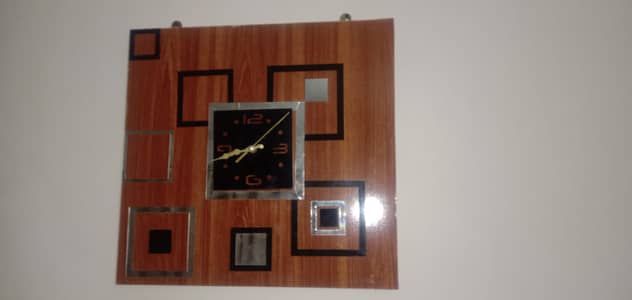 Stylish Wooden Finish Square Wall Clock for Home & Office Decor