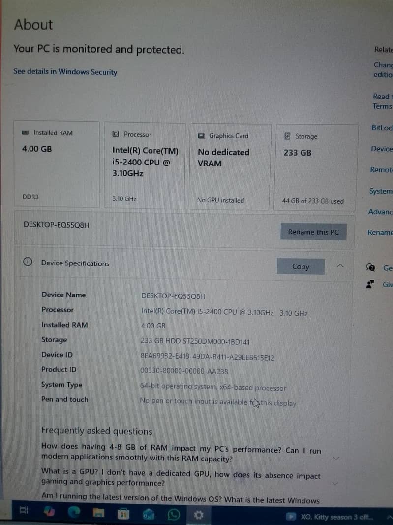 Intel core i5-2nd generation 1