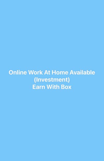 Online Work Avialable (Investment)