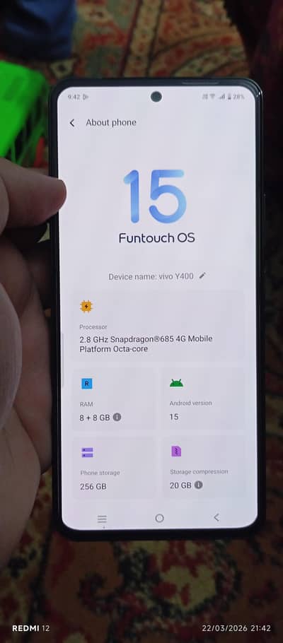 vivo y400 new (urgent sale)