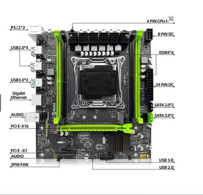 Intel Core i7-5820K Zsus X99 Motherboard 256GB Nvme 32GB DDR4 Ram 3200