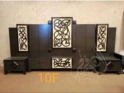 Modern King Size Bed Set with Side Tables & Dressing Table