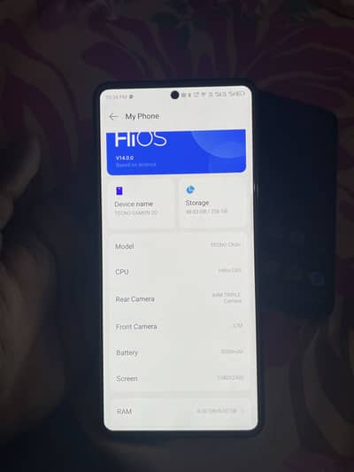 Tecno camon 20 8/256GB