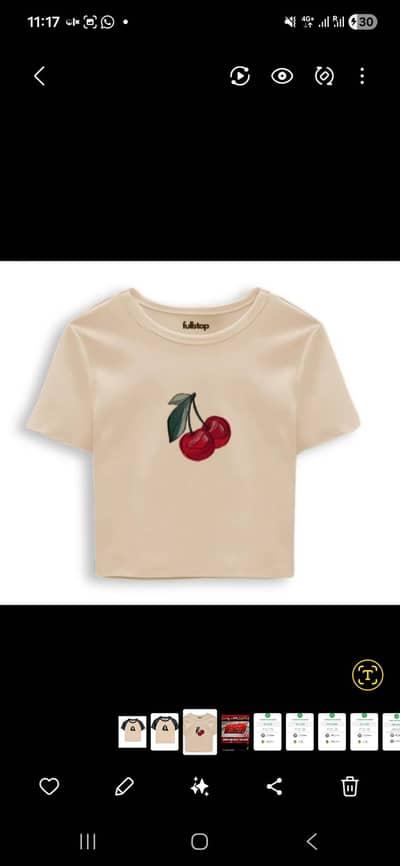 cherry baby tee
