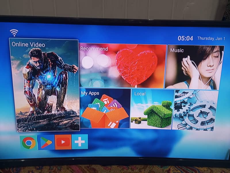 TV WITH ANDROID BOX 1