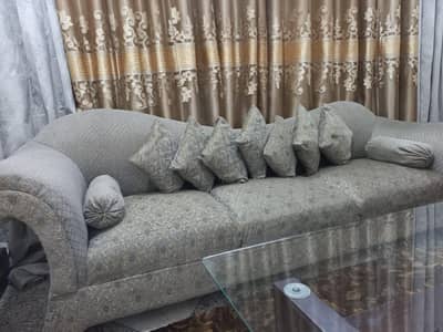 3 seater, pure wooden, dewan type  new poshished sofa set
