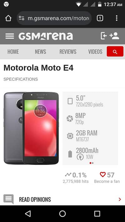 moto e4 2gb 16gb rom