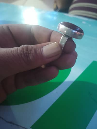 yamni Aqeeq chandi ki ring