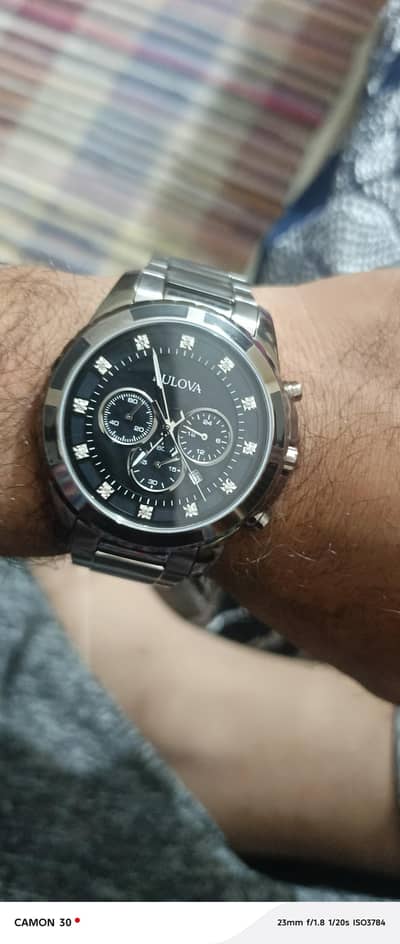 Bulova Original USA Diamond Chronograph Watch 98D133