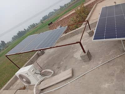 220 wat 3 soler plate. with airon frame  batri osaka  and inverters