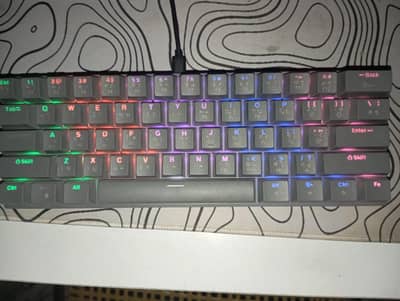 MK-61 KEYBOARD WITH RED OTEMU SWITCHES ( SLIGHTLY USED ) WORKING FINE