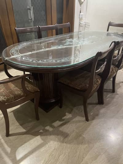 Excellent condition big size 8 chairs dining table