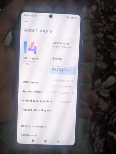 Redmi k40 gaming 12/256