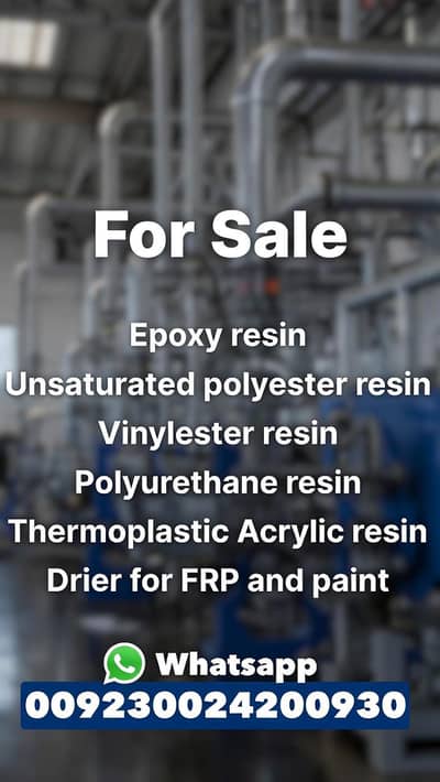 Resin Formulations technology sale