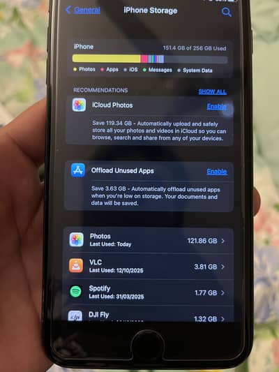 Iphone 7 plus black 256gb PTA approved