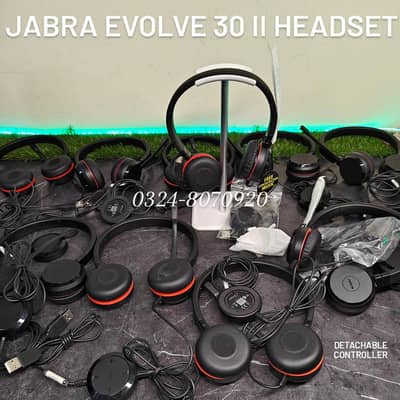 Jabra Evolve 30 ii Stereo Headset - USB & 3.5mm Jack ( Mobile & PC )