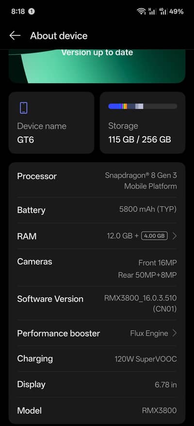 Realme gt 6 ( unlocked) official pta aprove 99 battery health
