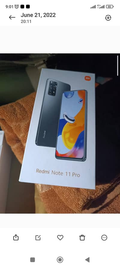 Redmi note 11 pro 6gb ram 128gb ROM 65watt charger with box